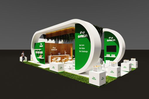 Recreation of the stand that Saica Group will present at the 16th edition of Fruit Attraction.